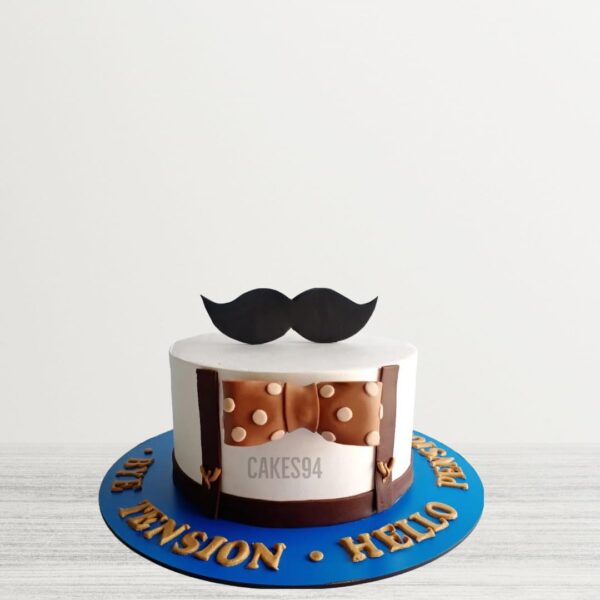 Gentleman Theme Cake Design 2