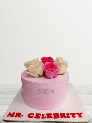 Mix Roses Pink Theme Cake