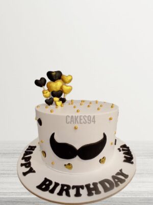 Mustache Theme Cake 2