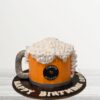 Beer Shape Theme Cake