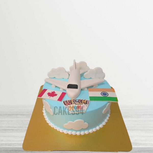 Canada To India Theme Cake