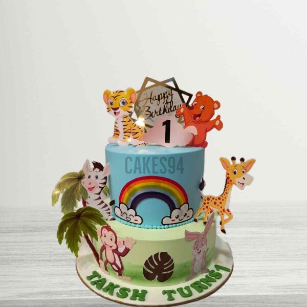 Animal Theme Cake 9
