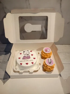 Cute Dudu Bubu Bento Cake With Panda