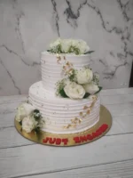 Just Engaged Theme Cake Design 2
