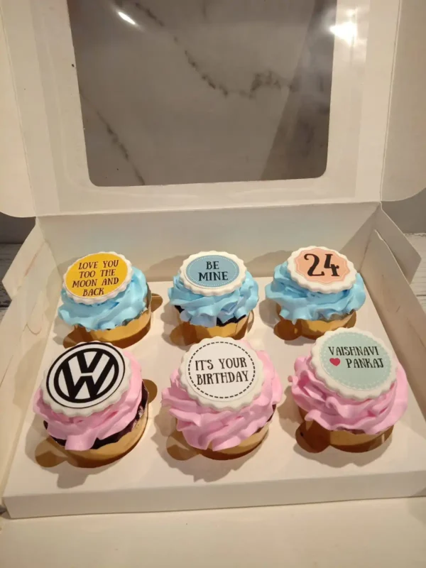 Custom 6 Cup Cakes Combo